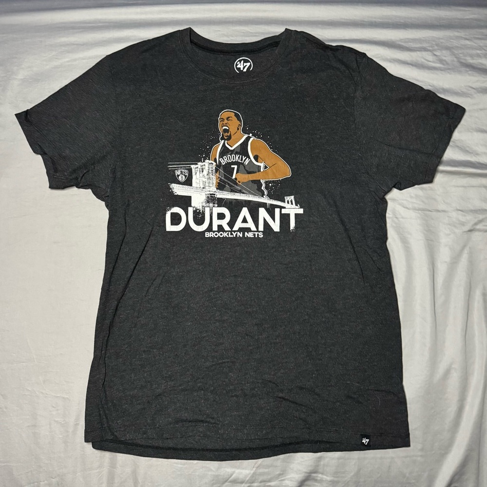 Mens NBA Kevin Durant Brooklyn Nets Graphic Tee Dark Gray